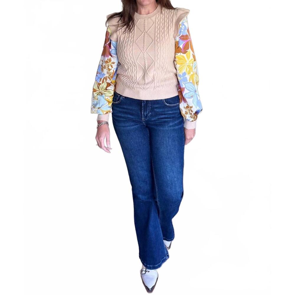 NEW &MERCI autumn breeze long sleeve sweater in beige